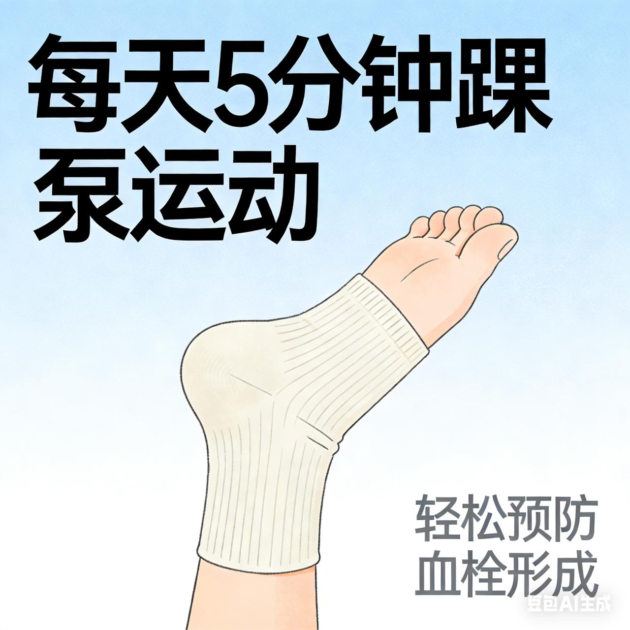 每天5分钟踝泵运动，轻松预防血栓形成除了之前提到的“踝泵运动”，这里为您整