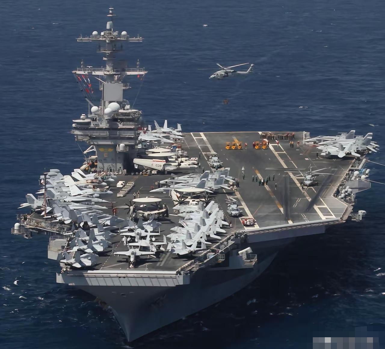 “福特”号也来了，伊朗有的打了！美国“福特”号航空母舰及其编队已经通过