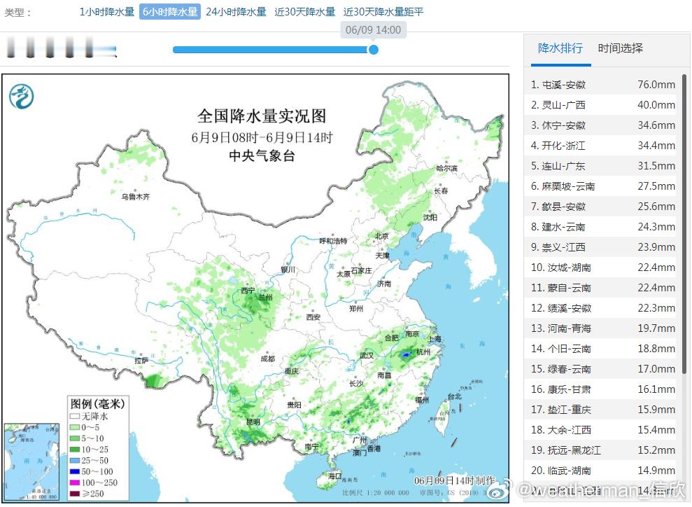 【强降雨和强对流】今天08-14时，南方降雨总体在减弱，但局地对流降雨强度大，安
