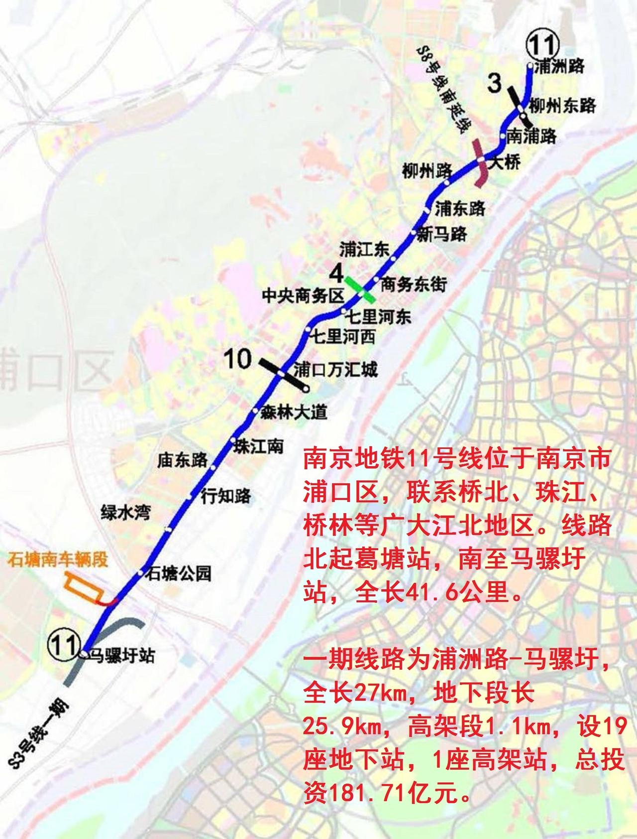 南京地铁11号线一期是江北新区的首条全自动运行线路，一期工程全长26.7千米，设