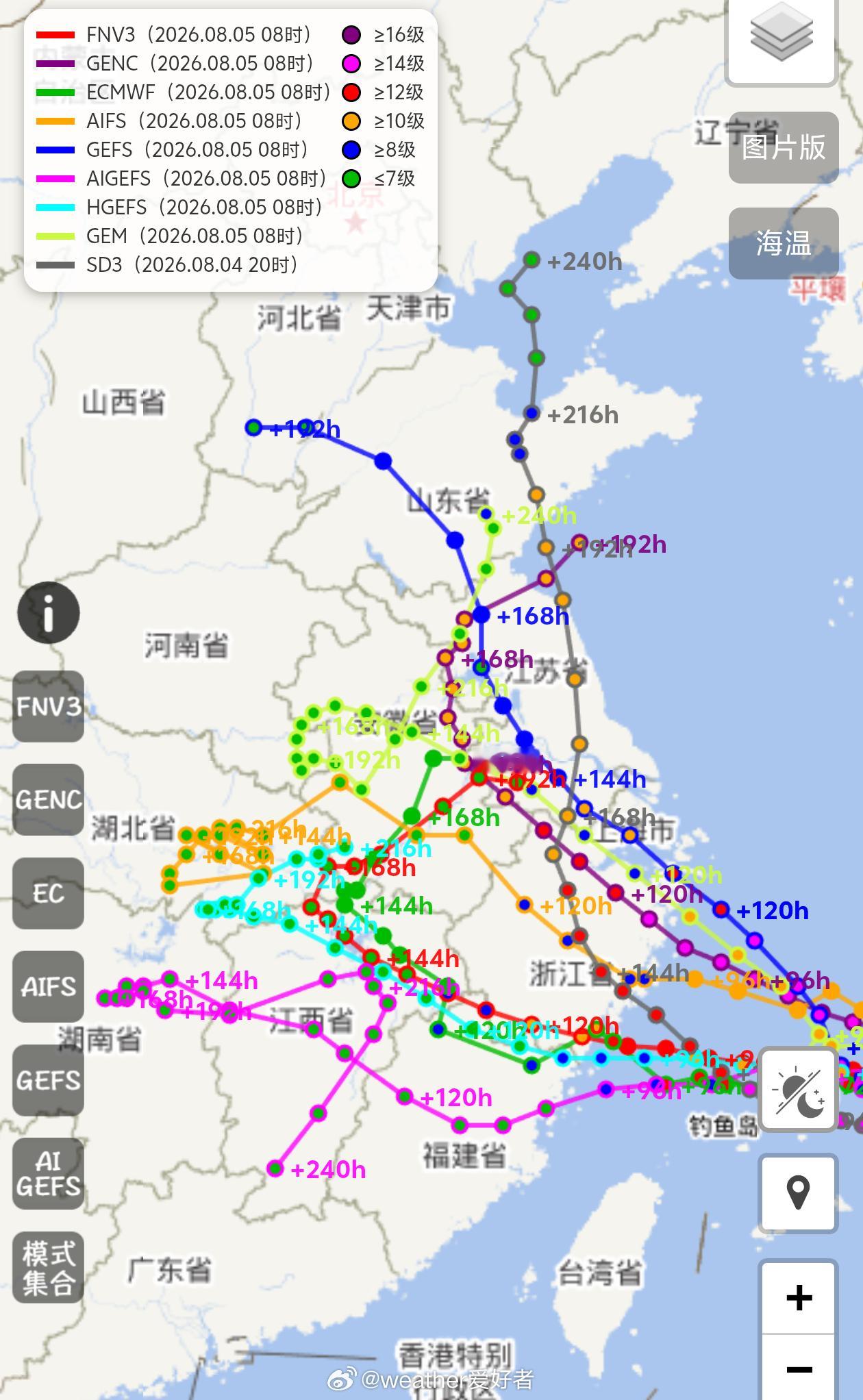 白海豚路径台风登陆我国的没什么大问题，主要还是登陆后（具体登陆点也还是待定中）