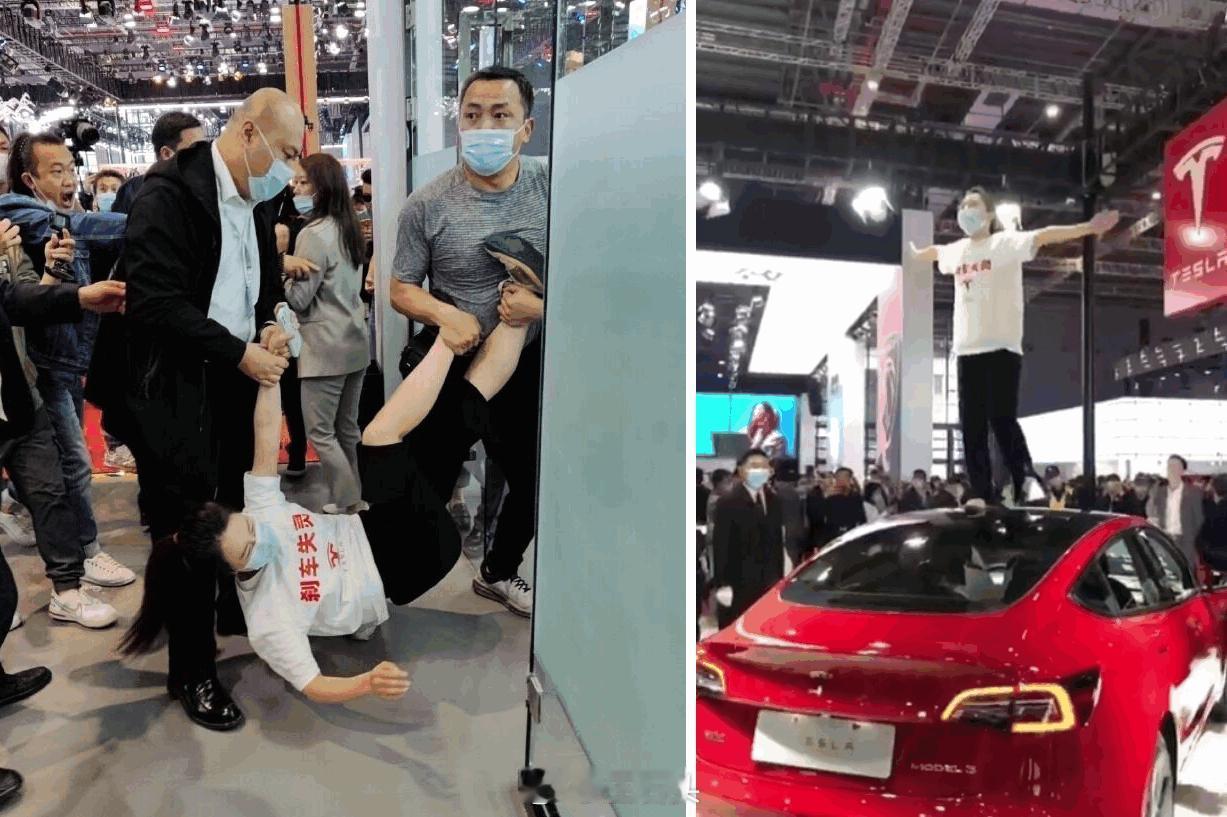 四年前车顶维权的张女士，本以为是搞抽象的，就是为了搞坏特斯拉名声，没想到她坚持了