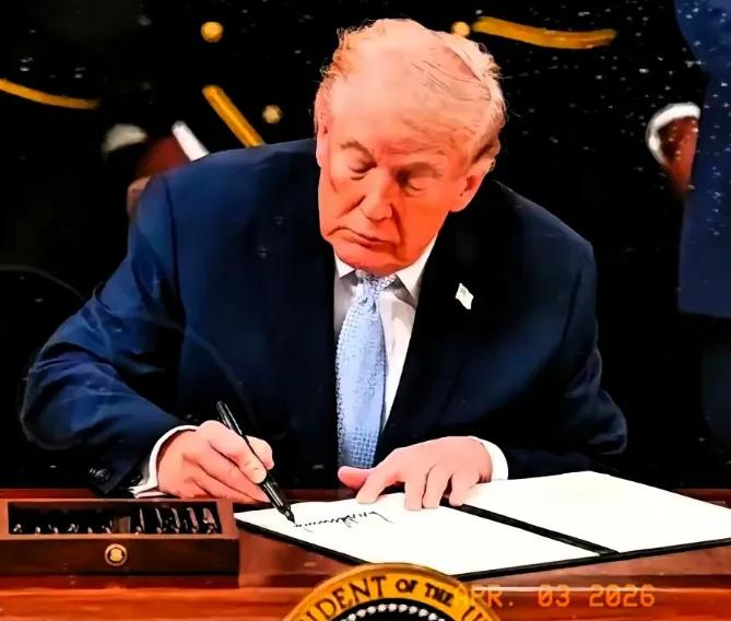 美国那边传来新消息2026年4月2日，美国白宫放出个炸锅消息：特朗普亲笔签了文