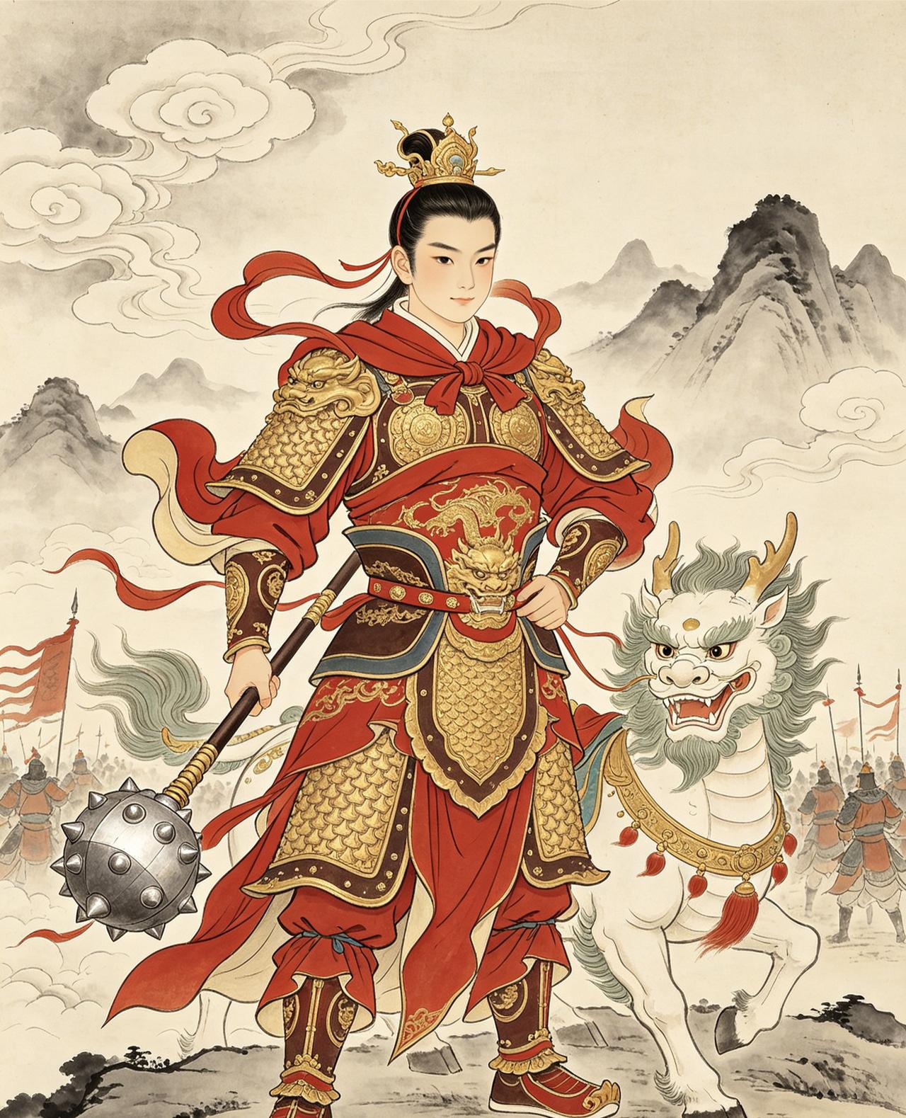 黄天化算是周营里脾气最冲的少年先锋，黄飞虎的长子，打小就被清虚道德真君带上青峰山