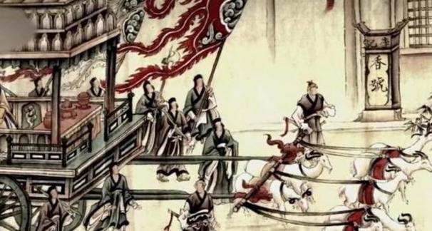 上联：龙槕穿波摇晚翠，下联：凤辇过街晃朝晖。