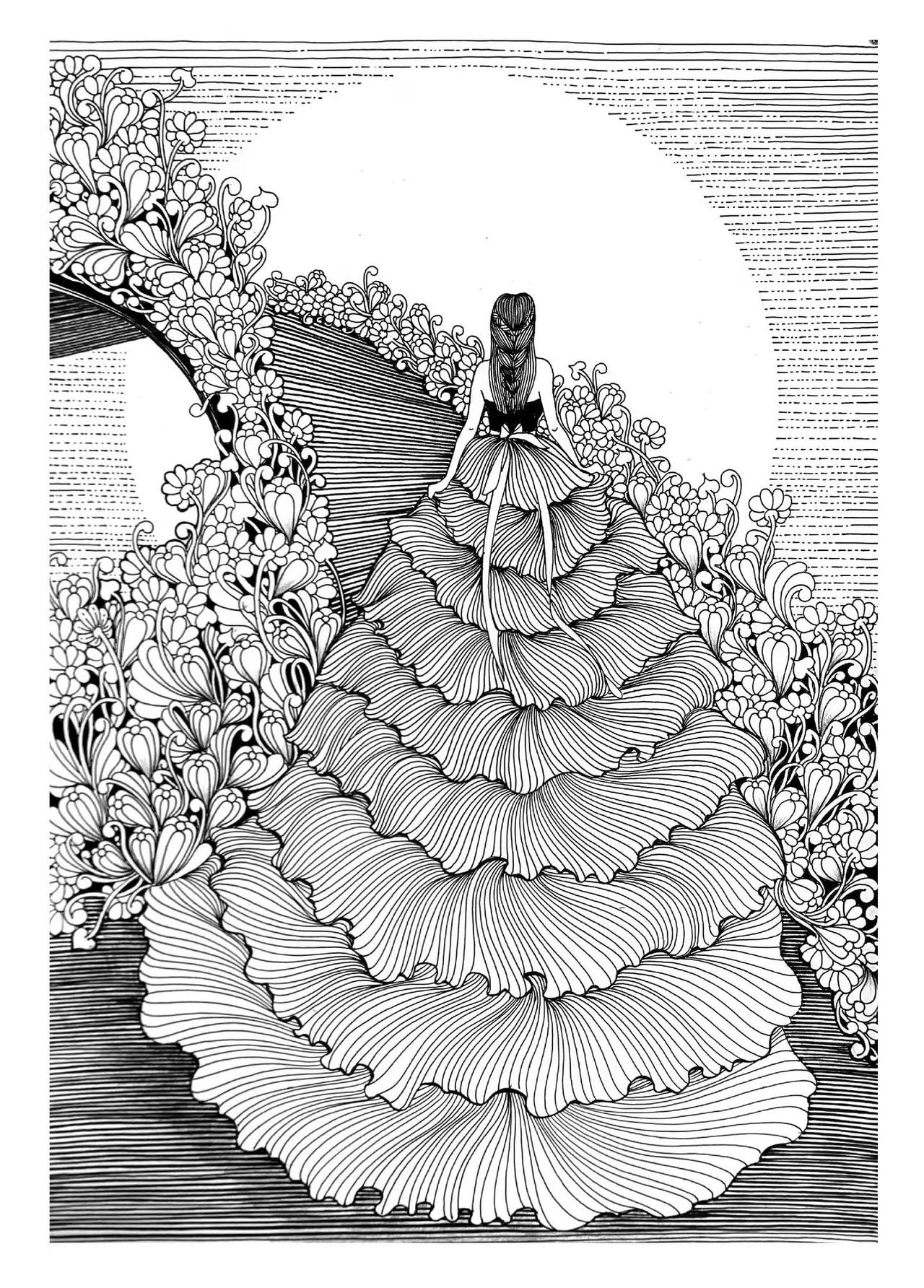 女神节快乐画画手绘控笔练习