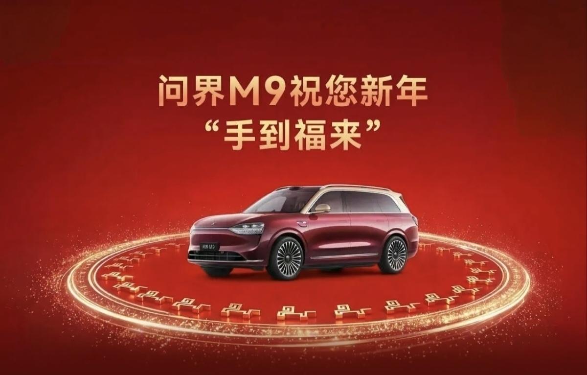 腊月二十八那天，我开着问界M9去火车站接我妈。她拖着大包小包出来，一眼就看见我在