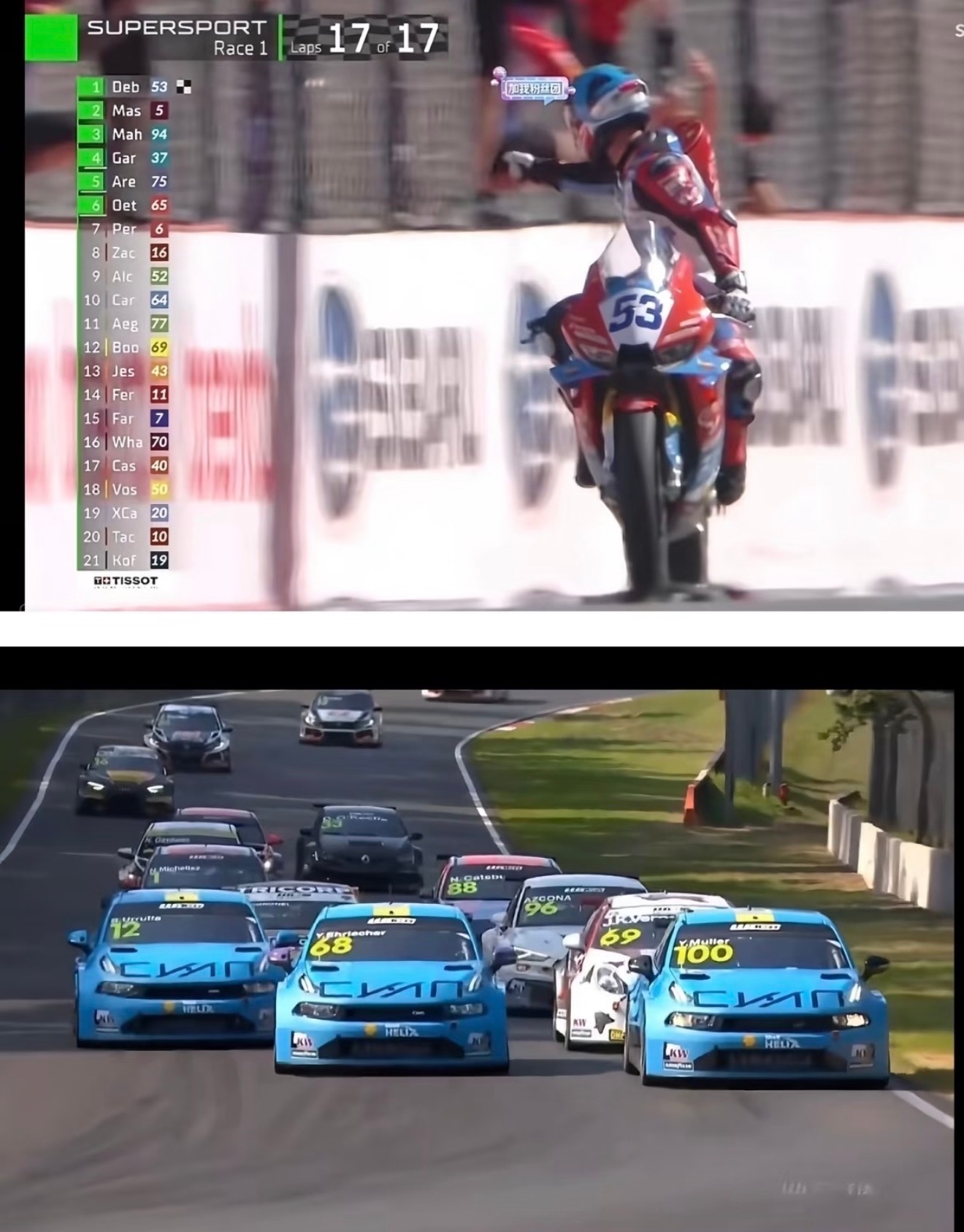 领克祝贺张雪机车夺冠这不就是当年的领克吗？用实力打破质疑！四轮和两轮都争气了