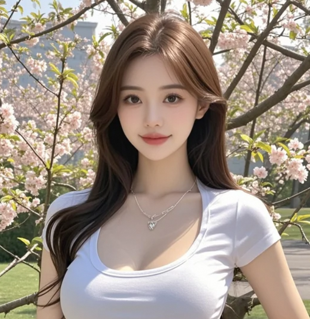 樱花树下的一瞥，让我记住了最美的她