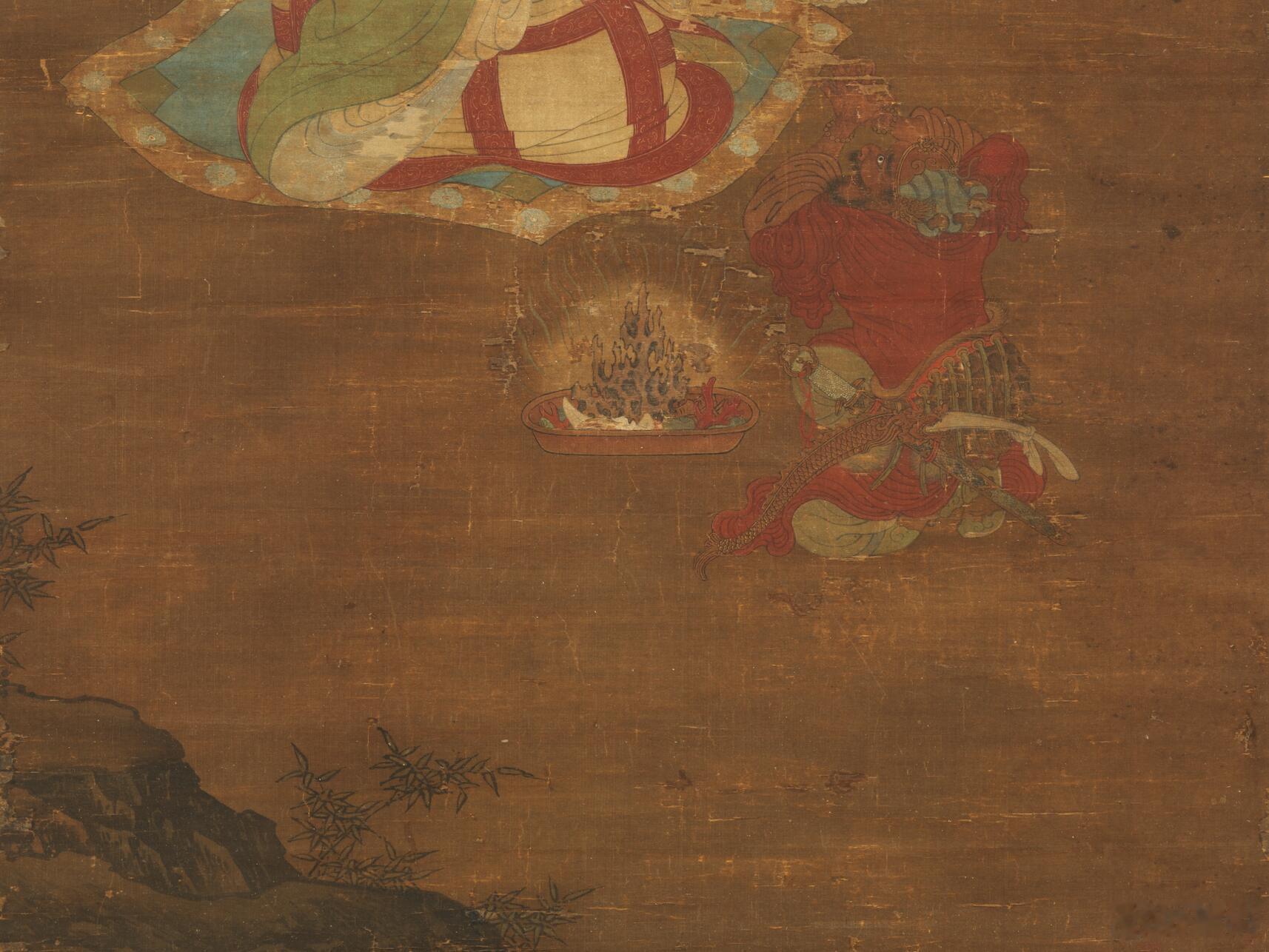 海神听讲图绢画｜宋元汉地密宗加持形象台北故宫博物院文物此画曾在清代乾隆年间有过重