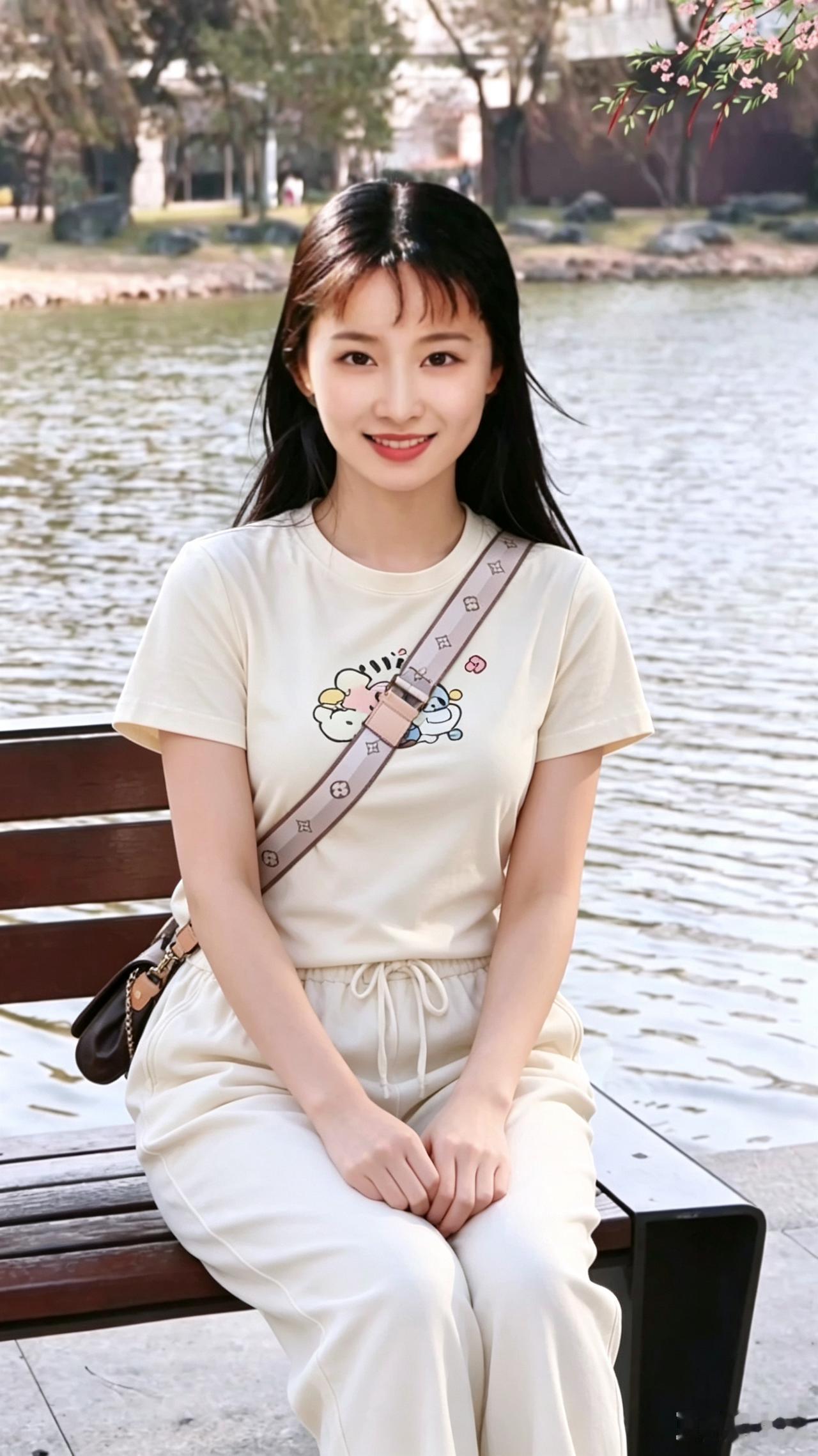 湖畔静坐思悠然，心随景动意自闲。