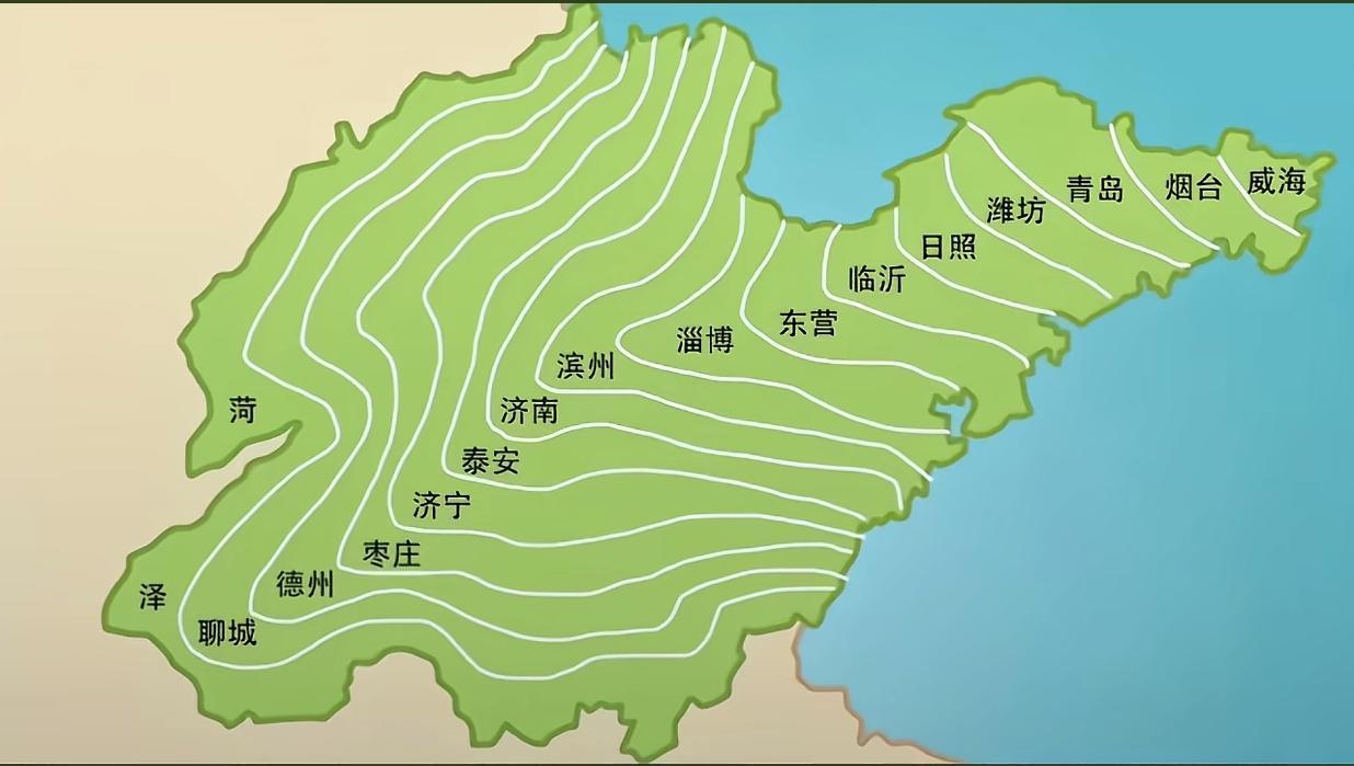 经常看到这个图，雨露均沾的话，这样划分山东16地市，是否靠谱？家门口都有海，甚至