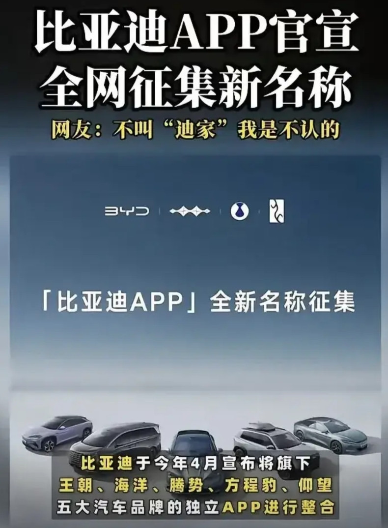 比亚迪这么做，肯定会有人不乐意。比亚迪宣称要把旗下王朝、海洋、腾势、方程豹、仰