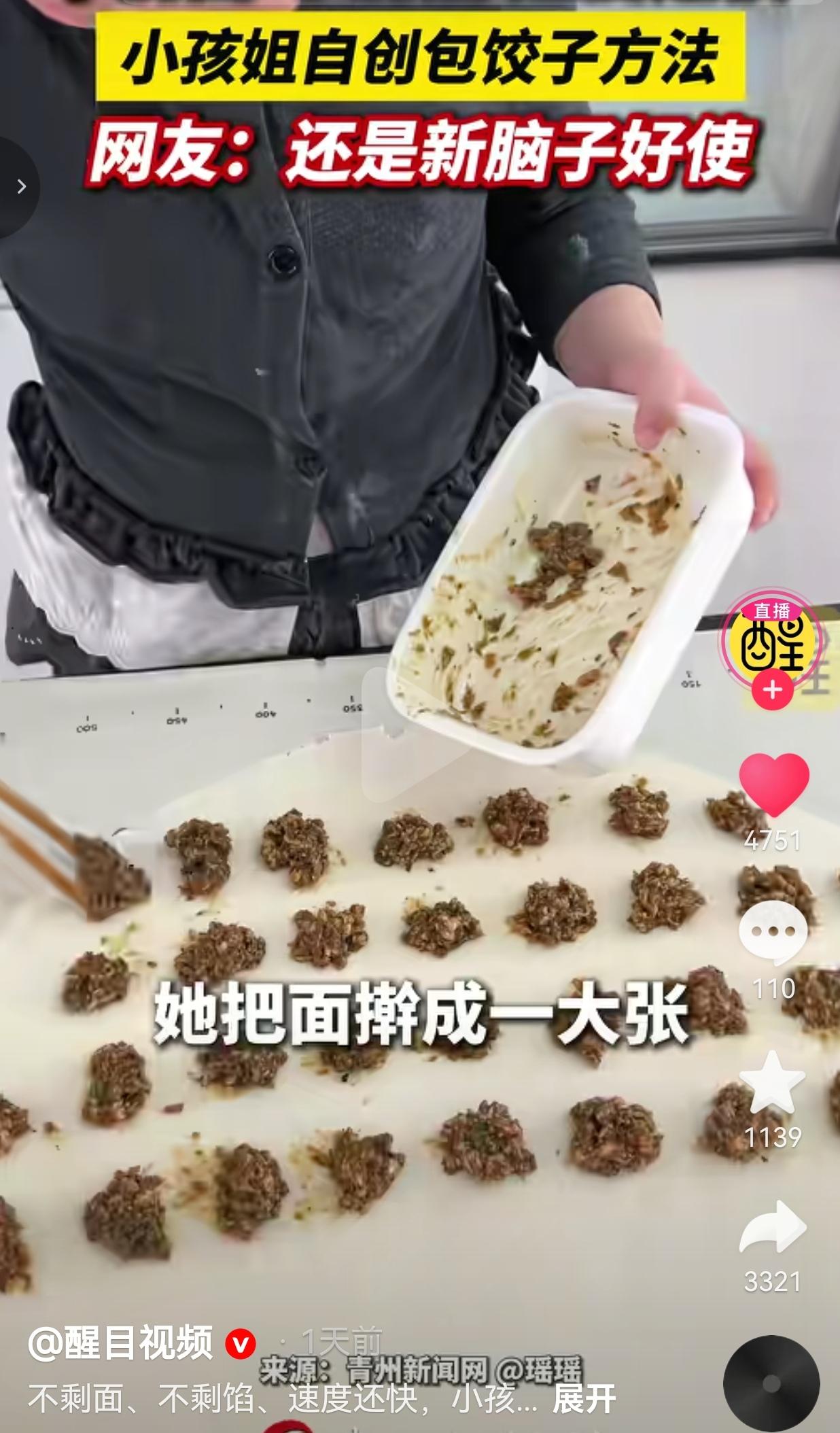 被小学生上了一课！她包的饺子，不剩饭不剩馅，快得惊人谁能想到，包饺子这种家