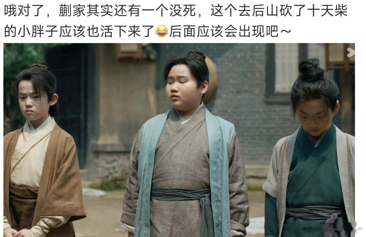 卧槽这个上山砍柴的小胖还活着啊啊啊[哭哭][哭哭]那就是砍完柴回来发现家被烧了师