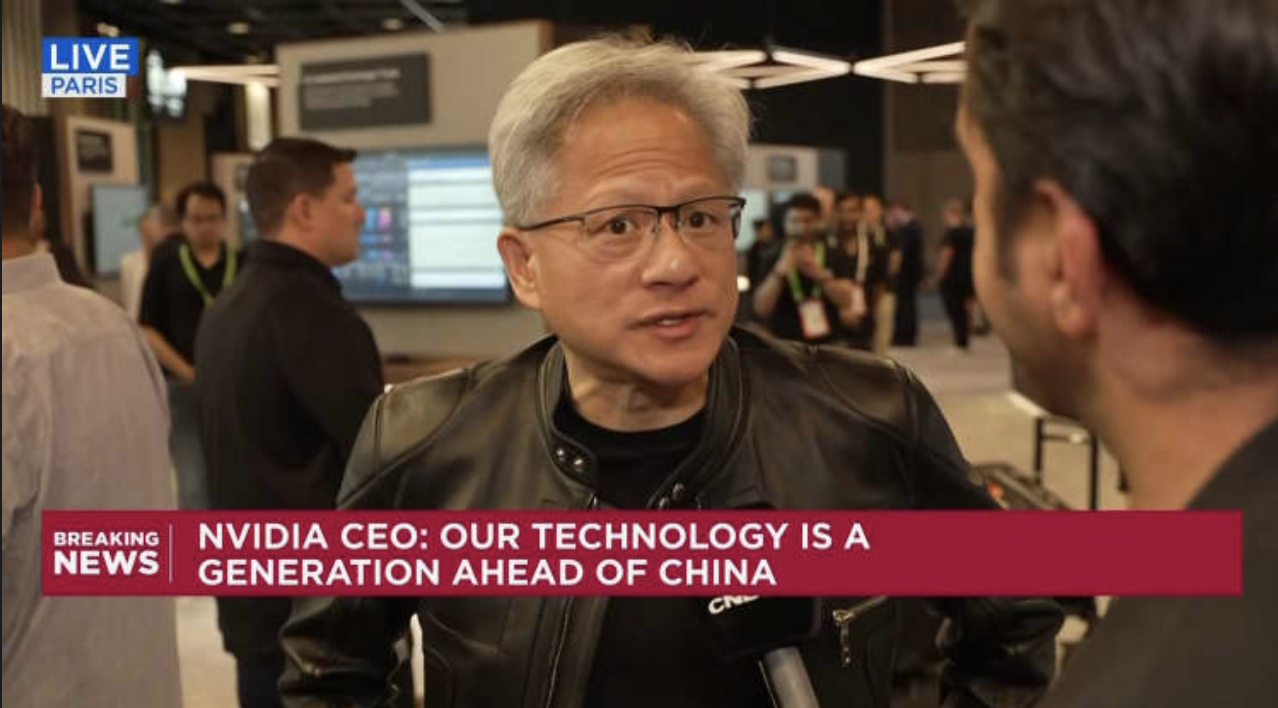 Nvidia首席执行官告诉CNBC，如果美国不参与，华为“已经覆盖了中国”