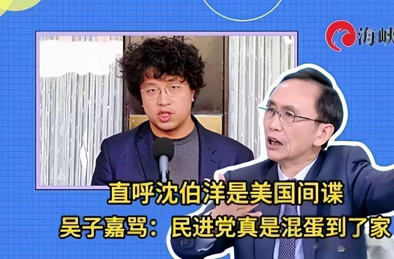 有意思，吴子嘉把沈伯洋给卖了！台岛媒体人吴子嘉出身绿营，面对大陆通缉沈伯洋的现