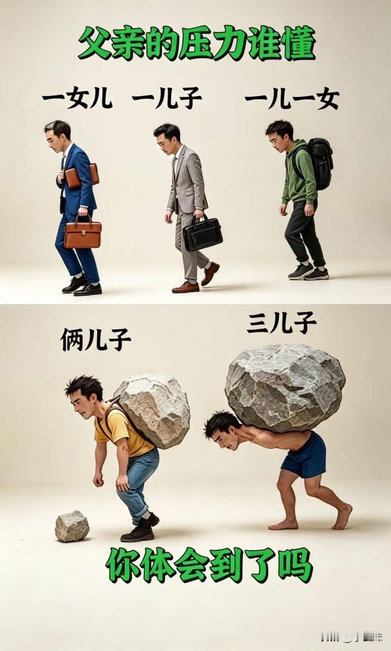 这几个父亲哪一个压力最大？