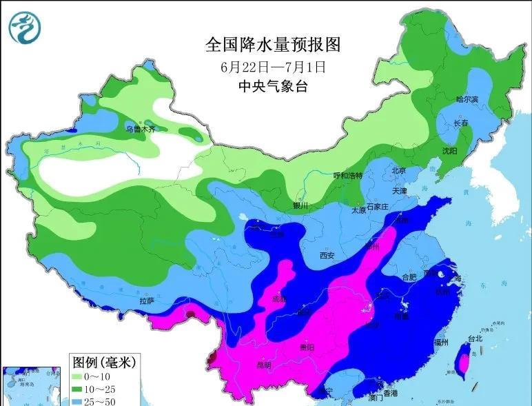 根据中央气象台的预报，预计未来十天华南、江南、西南东部强降水需防洪涝；华北、东北
