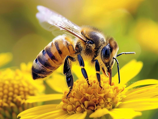 蜜蜂后腿的黄黄小球是什么蜜蜂后腿的黄黄小球是花粉团（蜂花粉）。工蜂后腿有特化的