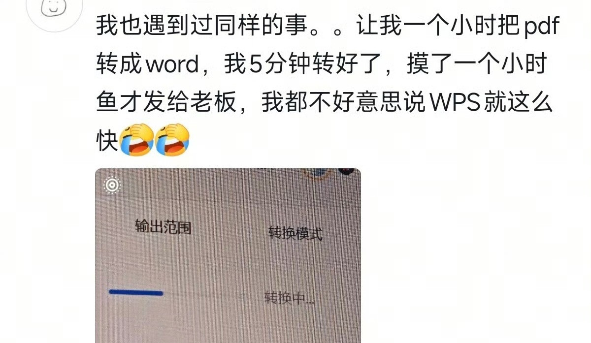 老板问为什么pdf转word跟没转一样老板还是要求太高了，我觉得pdf和word