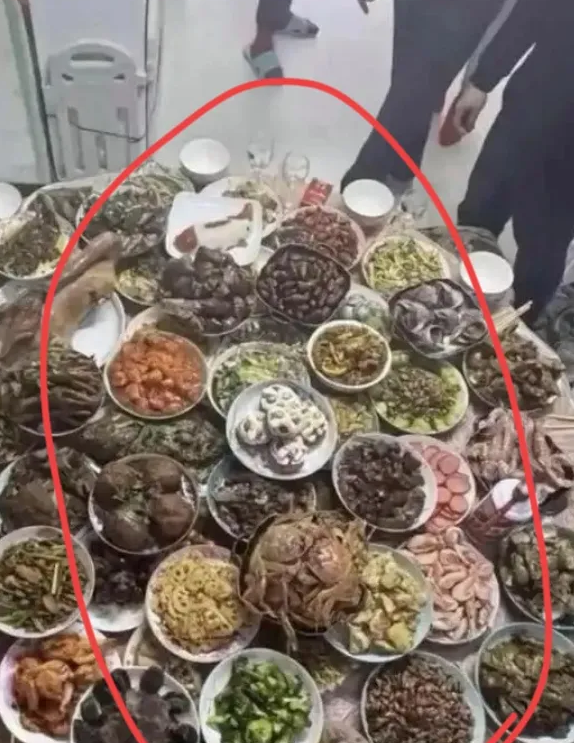 朋友媳妇怀孕了，因高兴喊我去家里吃饭。进门一看，好家伙！满满一桌子菜直接把我看傻