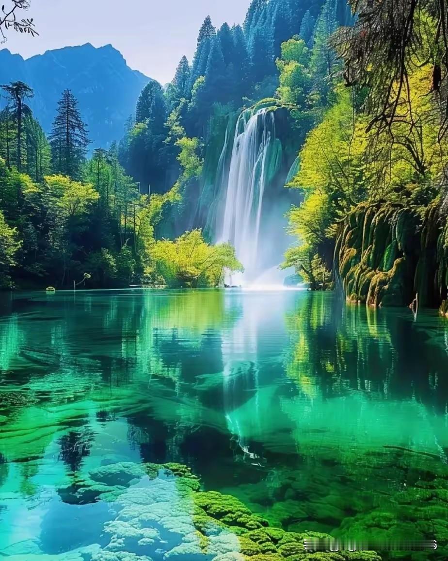 上联:青山藏画意下联:绿水似诗歌