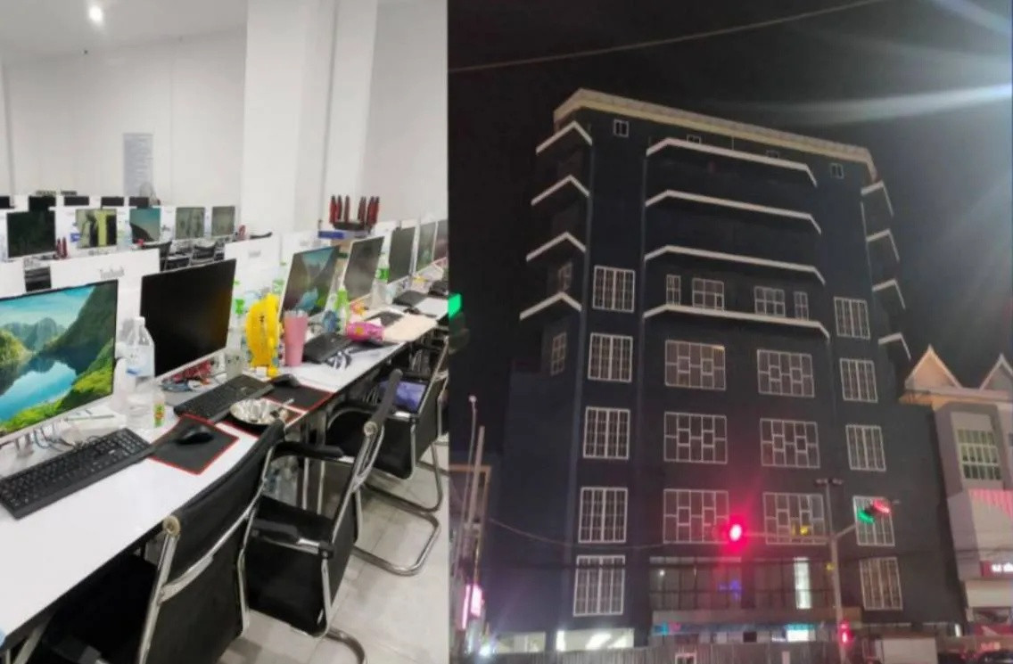 #柬埔寨#柬记者爆料：位于班迭棉吉省波贝市波贝5号国道红绿灯旁的银行前面的一栋