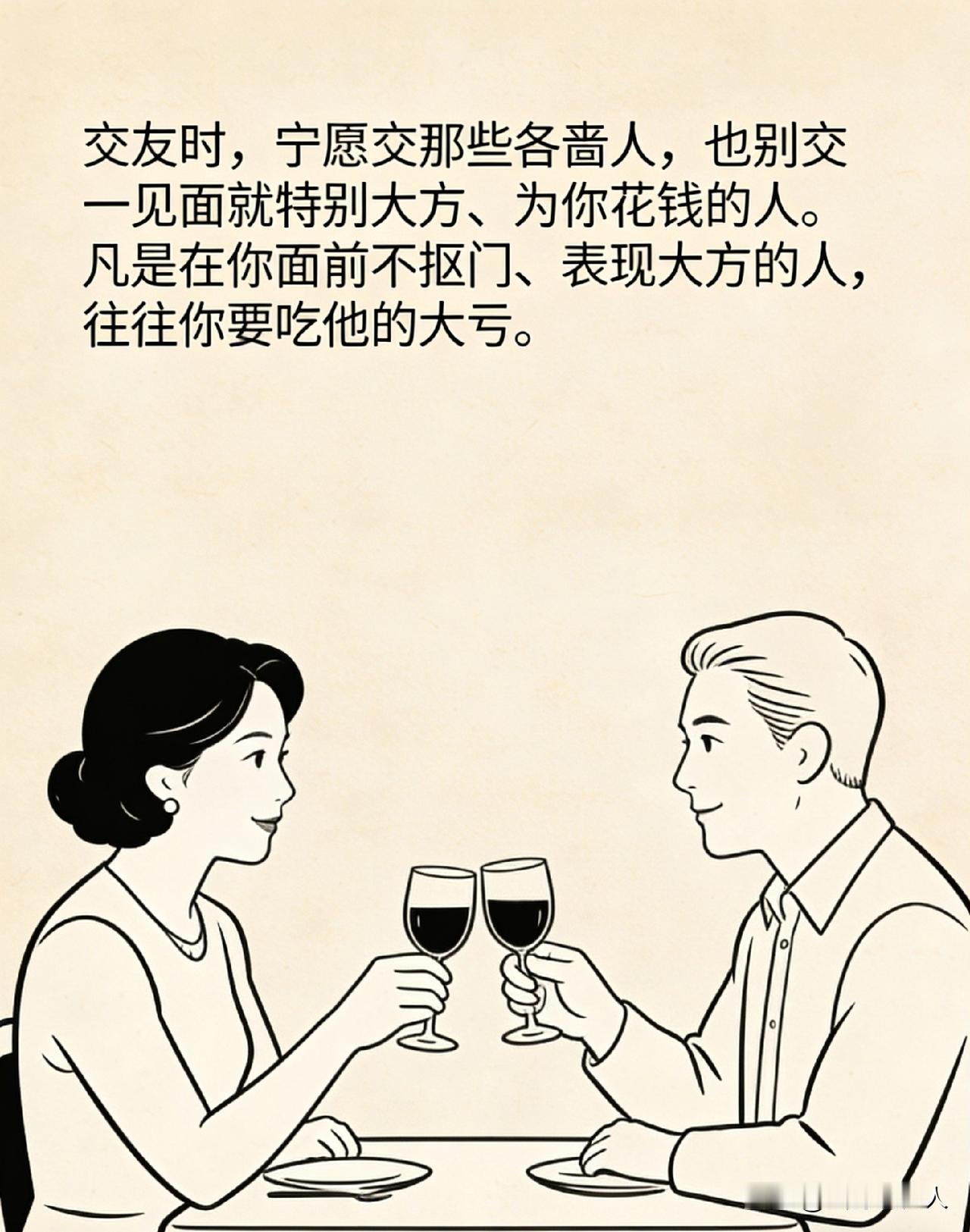 贾平凹：“交友时，宁愿交那些吝啬人，也别交一见面就特别大方、为你花钱的人。凡是