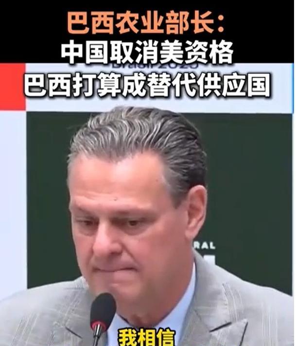 “泼天富贵轮到了巴西！”中国取消美国近400家屠宰场出口资格，巴西农业部长卡洛斯
