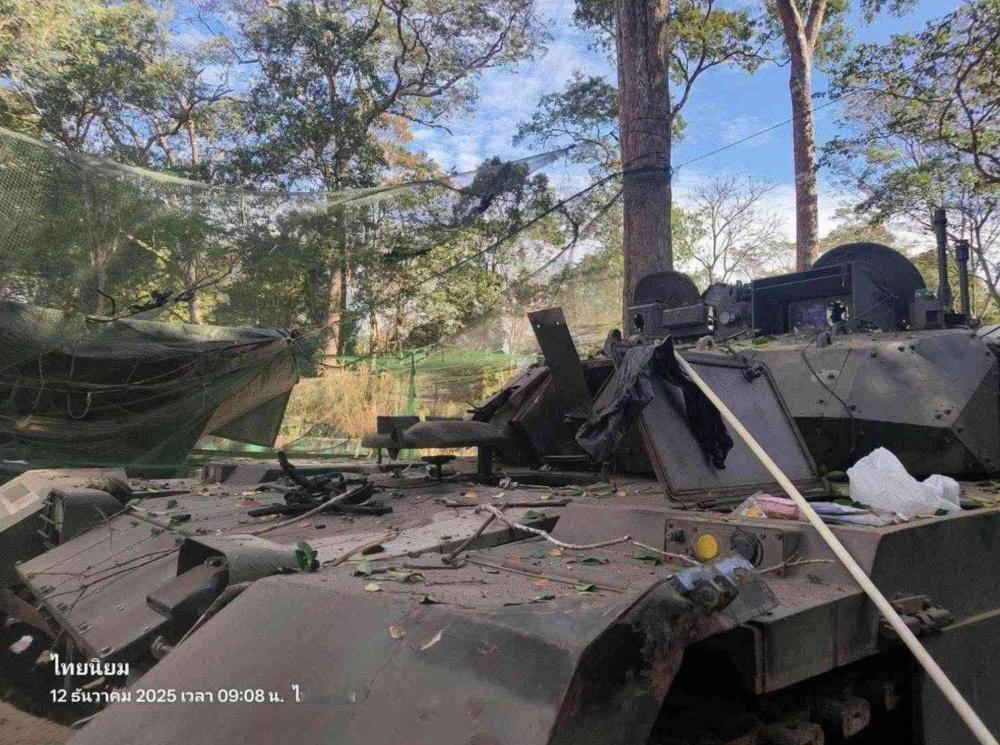 封神只差一步！VT-4主战坦克炸膛了？2025年12月12日，一张VT-4主战