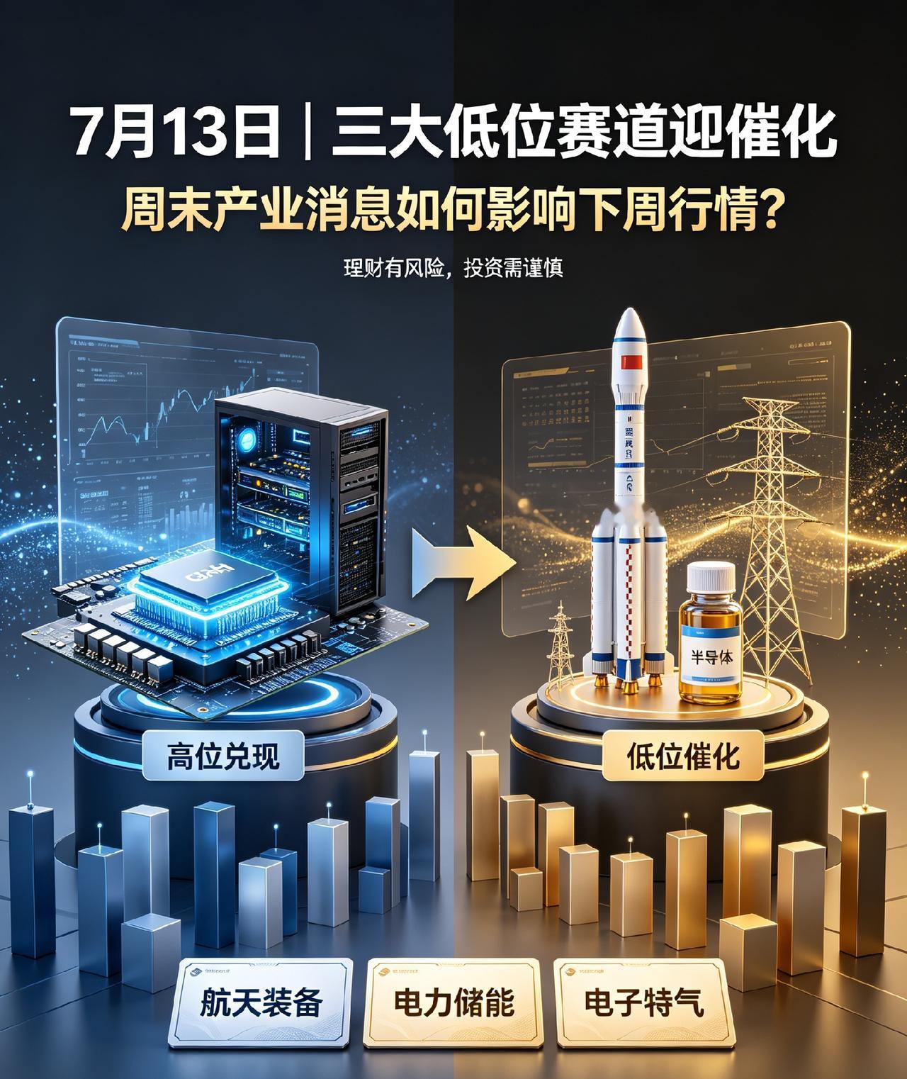 周一前瞻｜周末航天装备、电力储能、半导体特气等三重产业利好落地，7月13日A股三