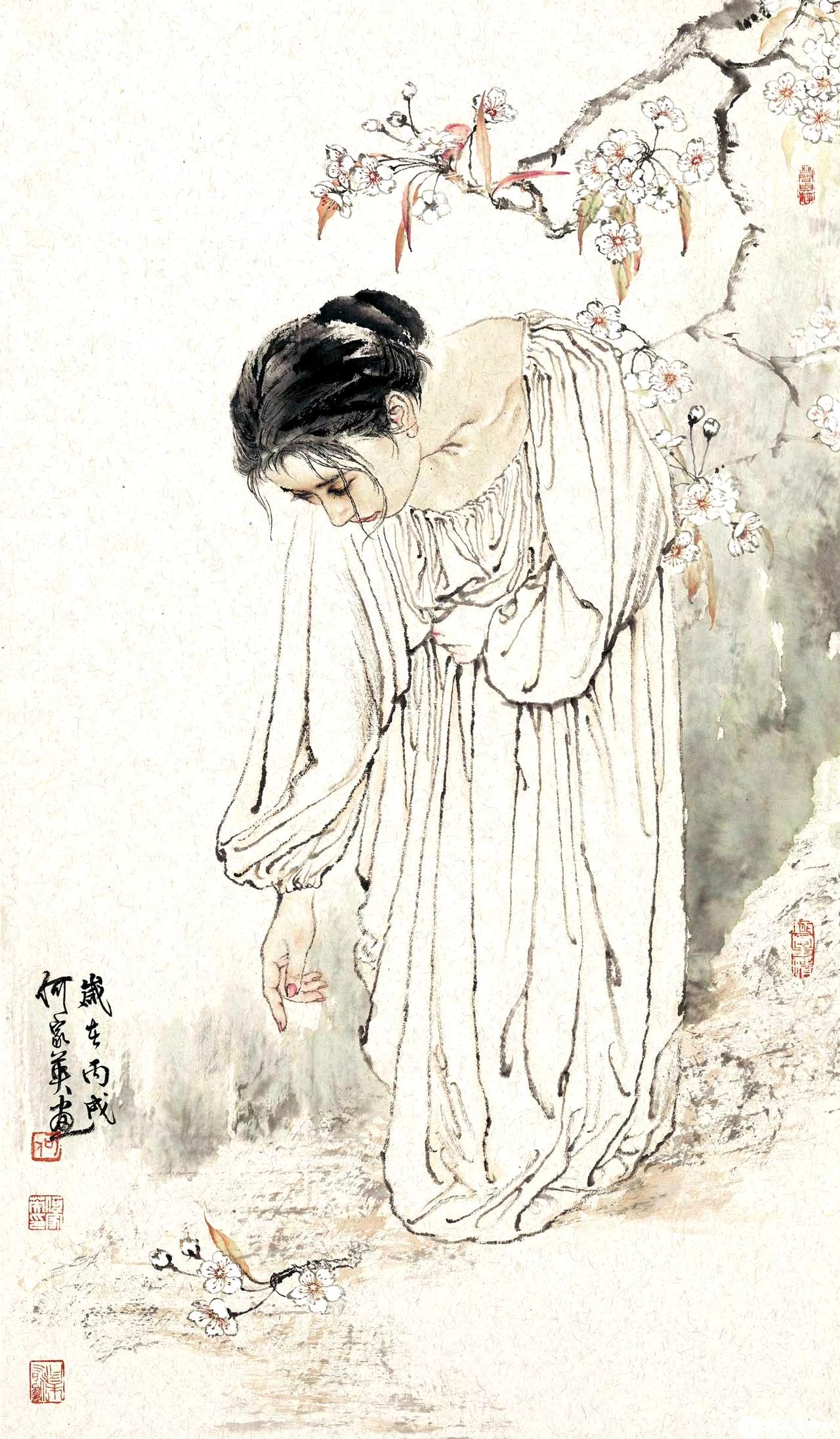 当代水墨人物画如何突破?当代水墨人物画要突破，得在多方面下功夫。从题材上，不能