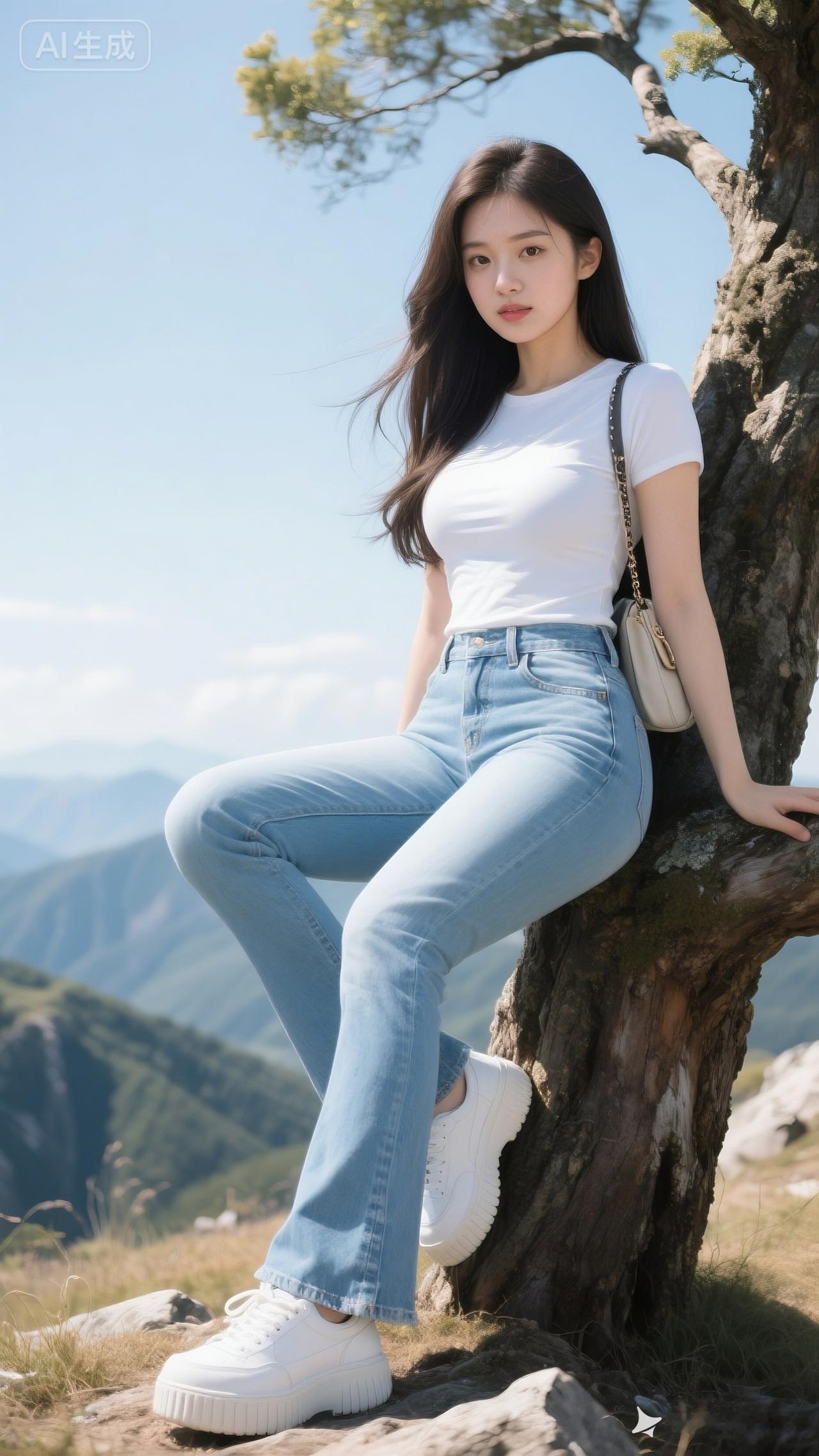 山野间的小仙女，清新自然，美不胜收！🌿💙