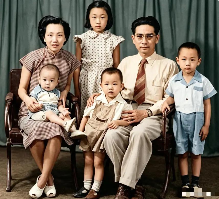 这是周恩寿的珍贵全家福，周恩寿是周恩来总理的弟弟，比兄长小六岁。1952年，听从