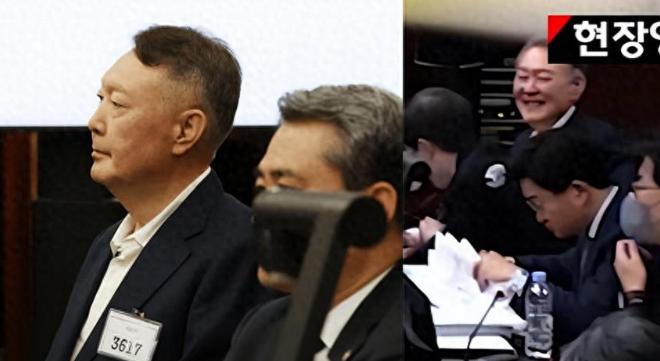 满头白发的尹锡悦，听到被判死刑通知，当场微笑后立即东张西望。曾经意气风发的尹锡悦