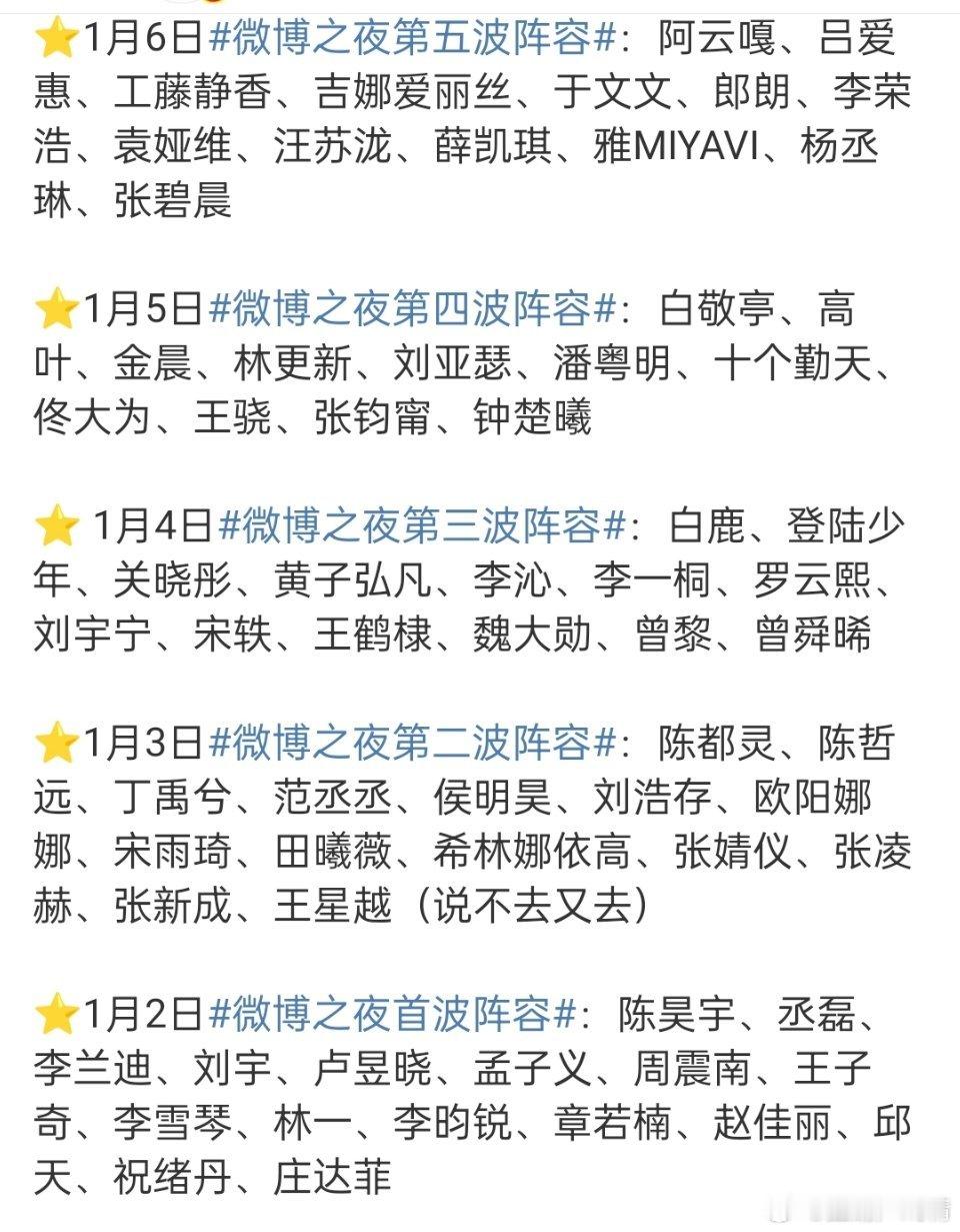 微博之夜目前阵容抠脚的都糊了，还有飞丝出现这么大的场合？
