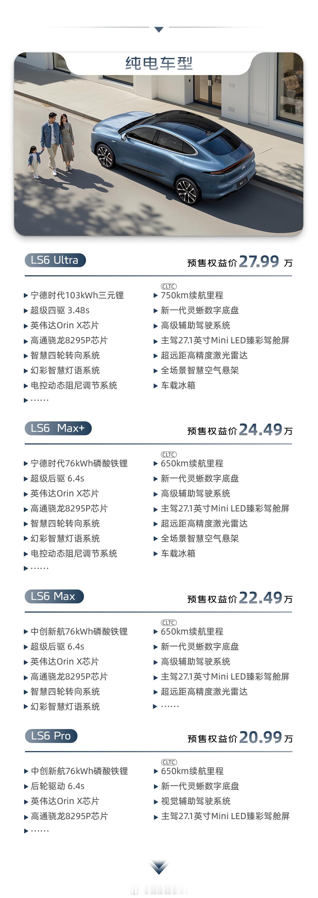 智己提前公布新一代LS6全部配置起售价20.99万元，等9月10日正式发布。