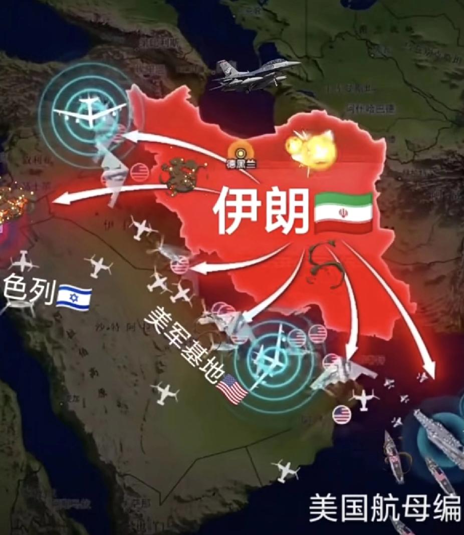 昨夜有多紧张！美军32艘军舰压到伊朗家门口，林肯号航母带队，6艘驱逐舰、3艘