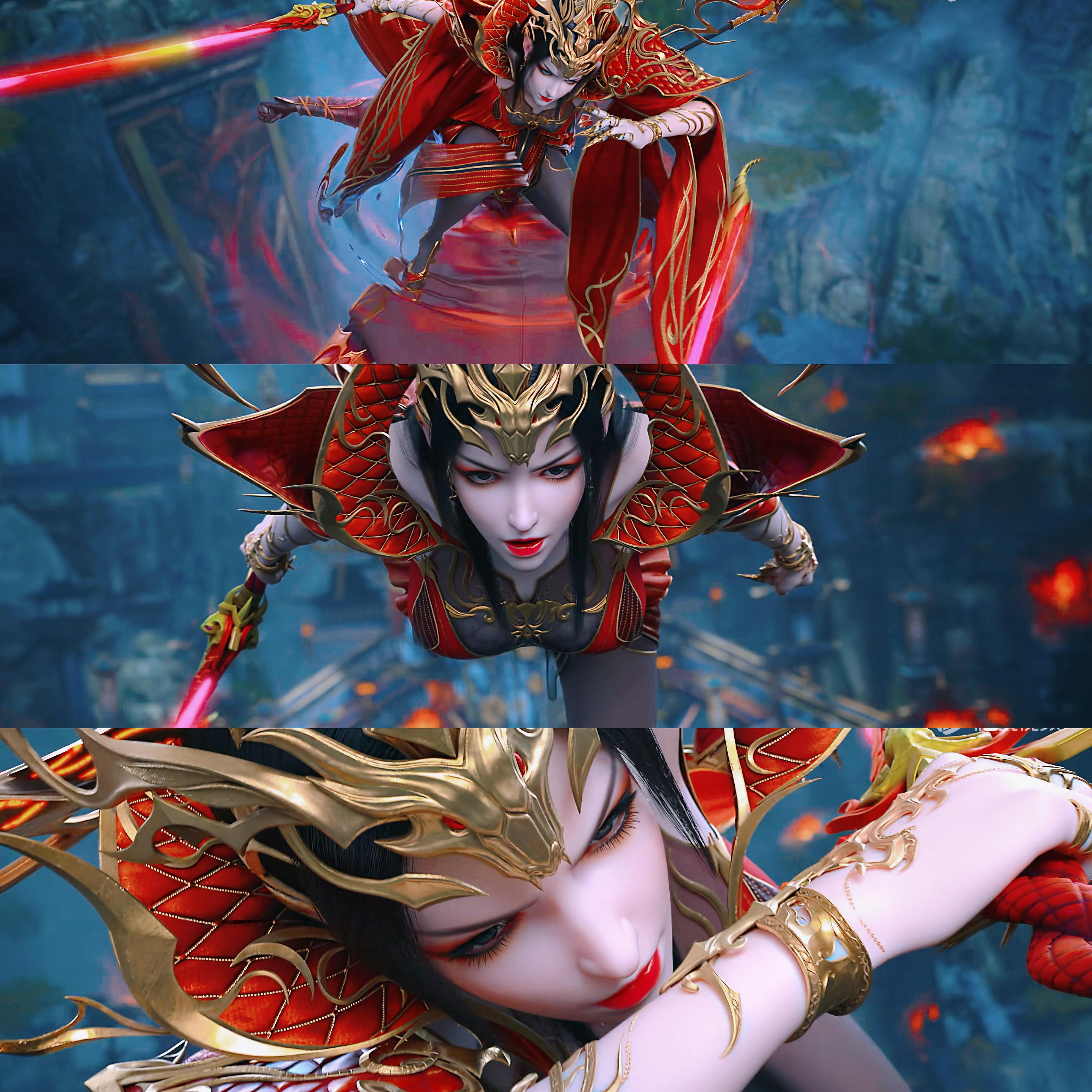 斗破苍穹国产动漫美杜莎女王/彩鳞▶截修美图欺我炎盟，女王怎能饶过？明知