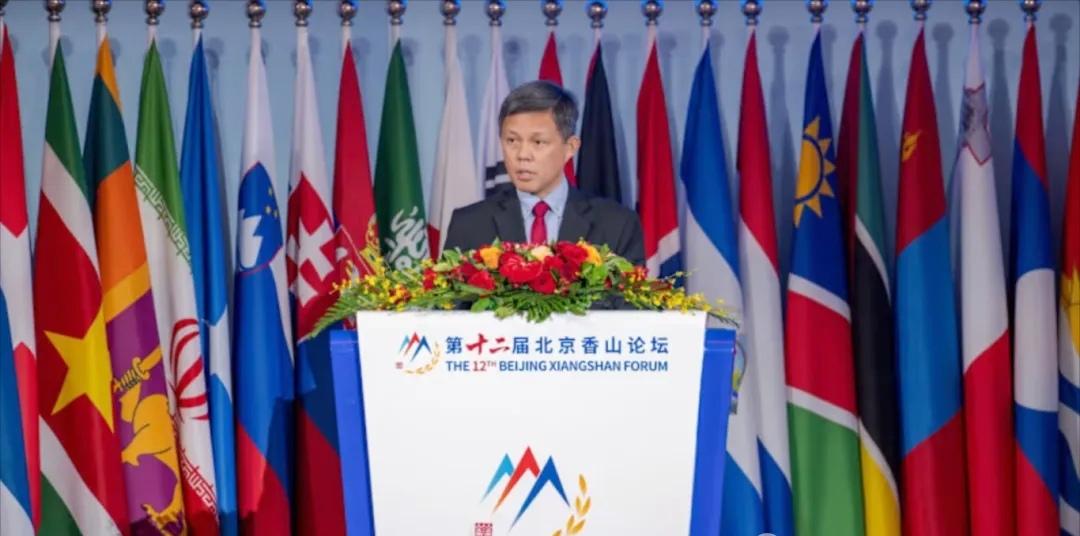 新加坡防长陈振声上任后首次来访，在香山论坛上的演讲成了他高光时刻！面对大国博