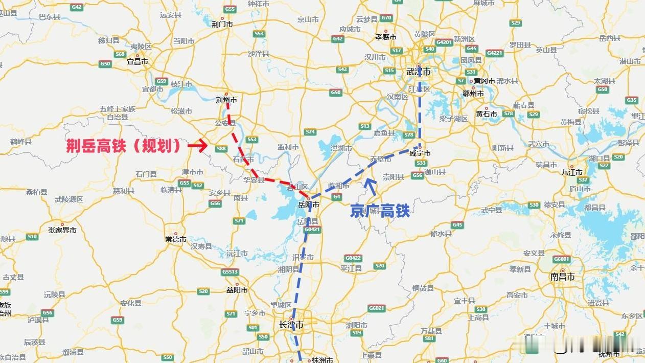 荆岳高铁看起来和宜昌没有关系，实际上对宜昌意义重大。宜昌有东西向的沿江高铁，有
