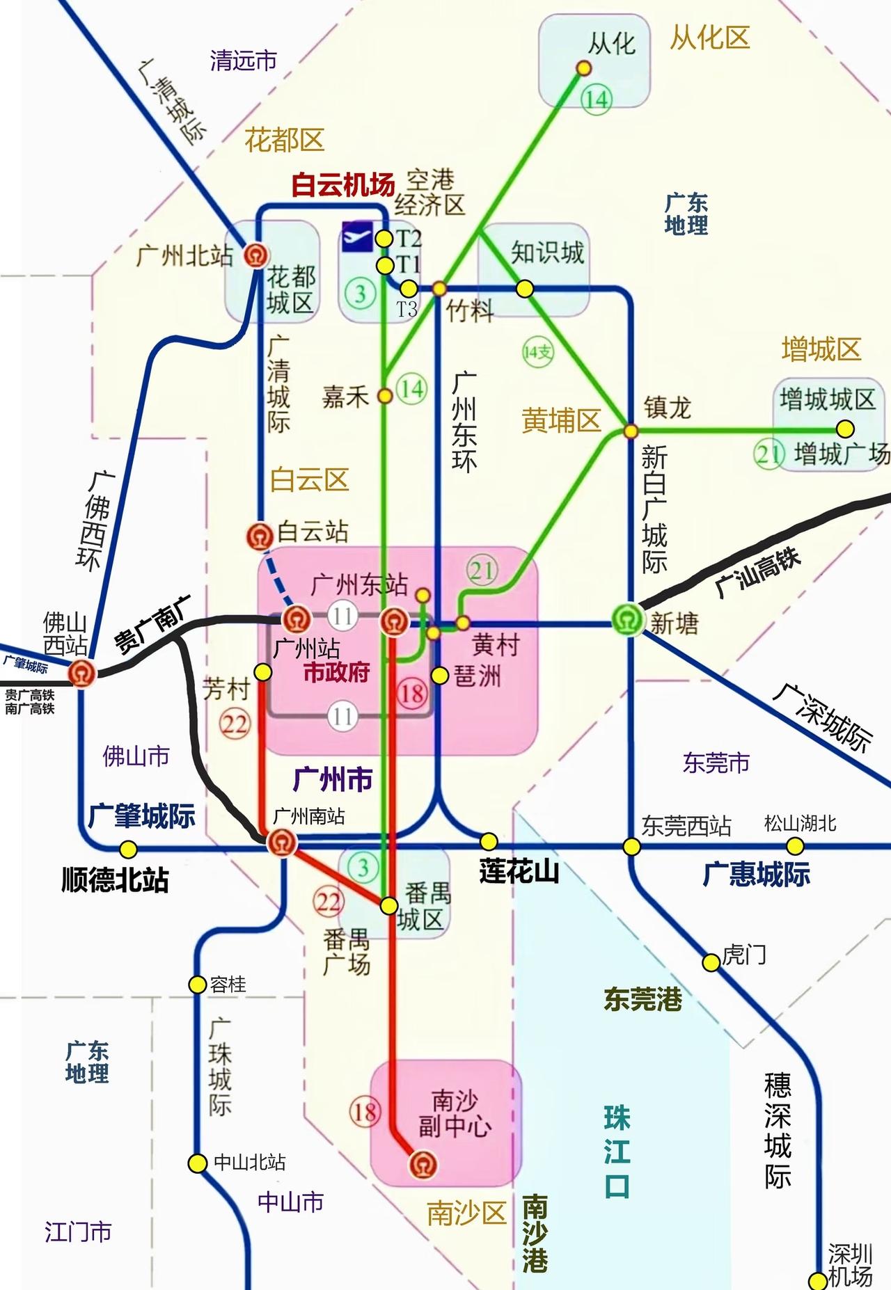 广佛西环2026年12月建成广州和佛山之间，已经开通有广佛线、佛山地铁2号线、