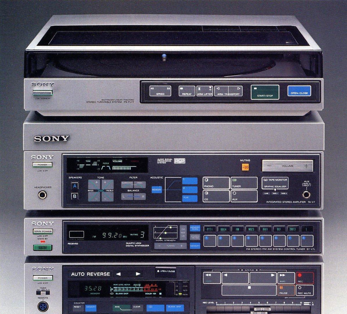 1984年的索尼HIFI音响感觉日本现在还在吃上世纪80、90年代的老本那个