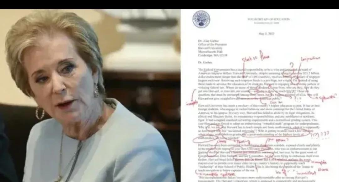 哈佛胆敢将美国教育部长的脸皮按在地上磨蹭,服不服！美国现任教育部长琳达麦克马