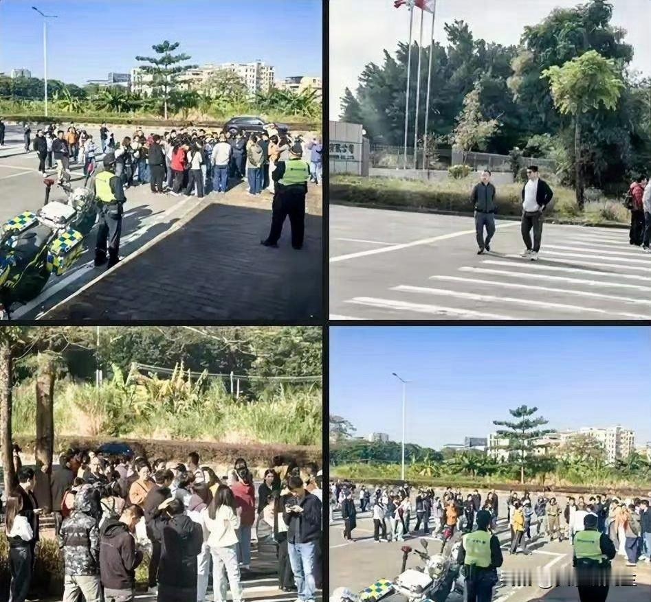 佳能中山工厂门口排着长队，没人吵闹，人人手里拿着一张离职表。表格签完，还能领个