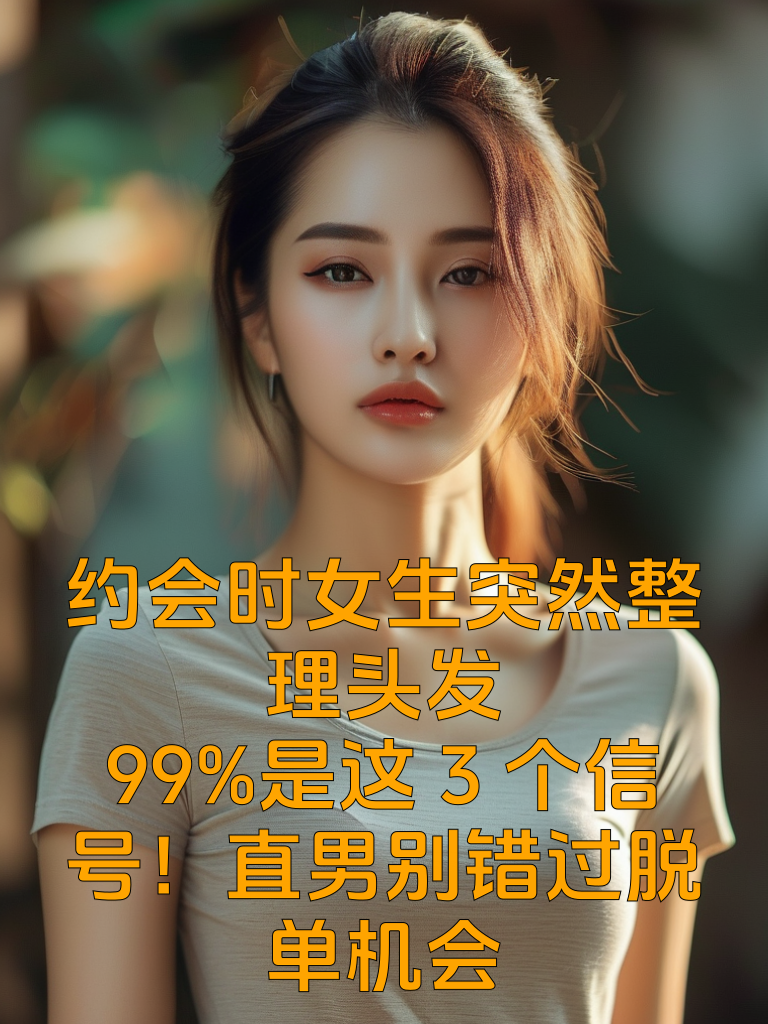 约会时女生突然整理头发？99%是这3个信号！直男别错过脱单机会