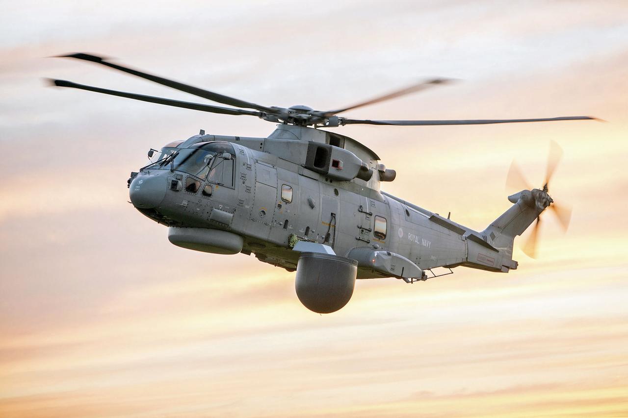 英国皇家海军英国海王-MK2预警直升机被纳入最近几周的防空部署中。