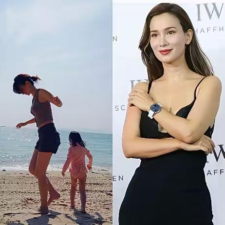 40岁卢靖姗，二胎产子才仨月，就跑到海边吹凉风了。人家止痛片可是1000片一瓶呢