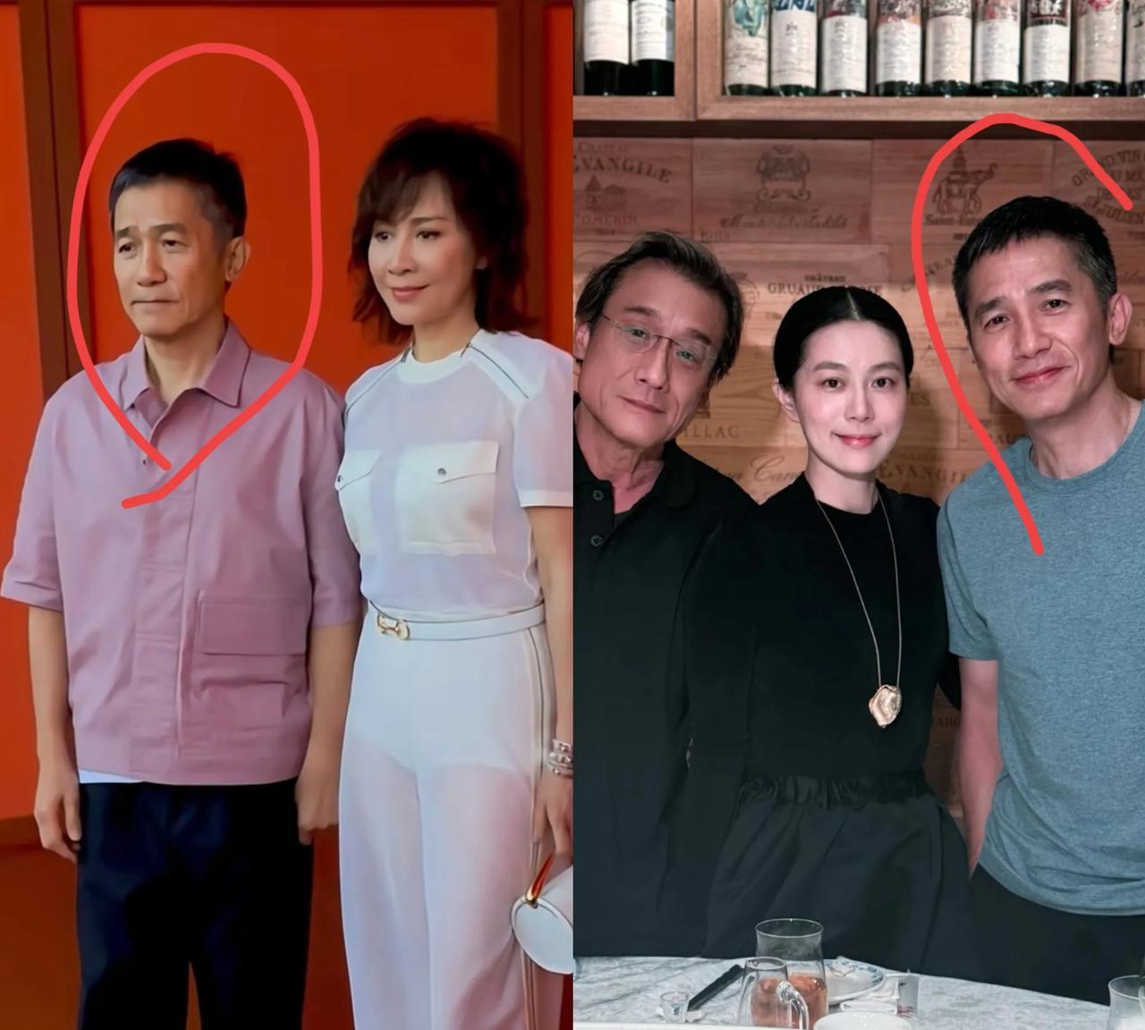 我有一种错觉，梁朝伟是不是怪怪的啊？他每次跟刘嘉玲出来，都是一副很社恐的模样，